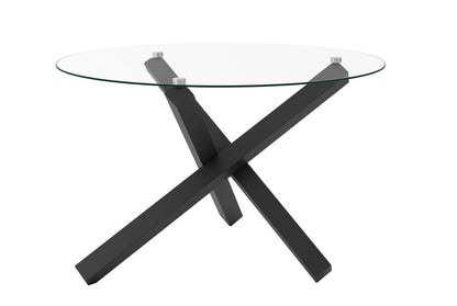 Capri Glass and Black Dining Table