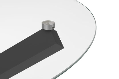 Capri Glass and Black Dining Table