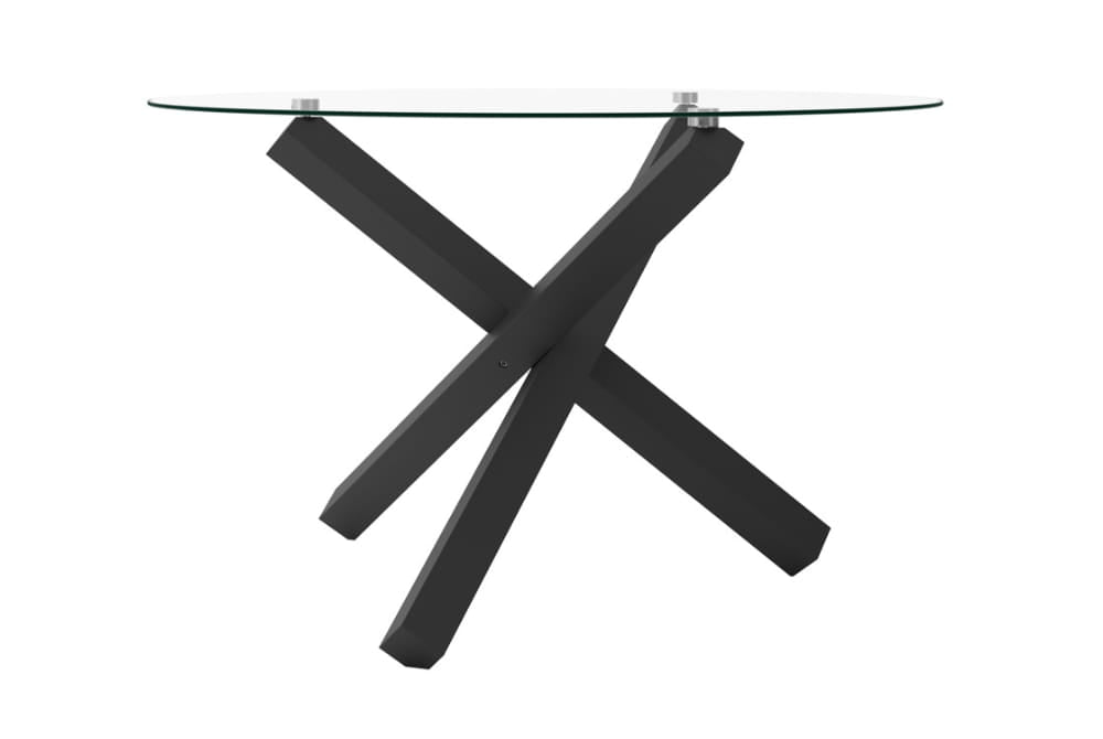 Capri Glass and Black Dining Table