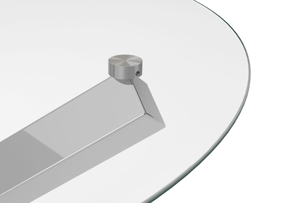 Capri Glass and Silver Dining Table