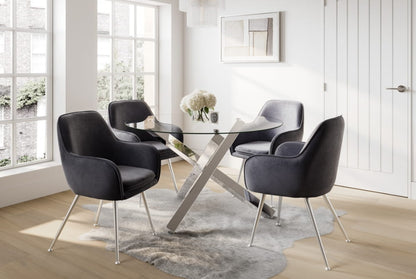Tara Grey Dining Chair x 2