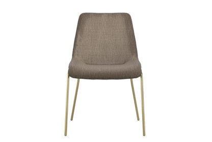 Carlo Taupe and Gold Dining Chair x 2