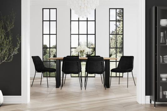 Antibes Russet & Black Dining Table