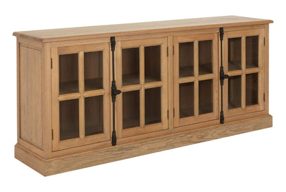 Cavendish Oak Wood Sideboard with Washed Grey Finish 