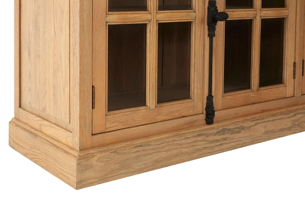 Cavendish Oak Wood Sideboard with Washed Grey Finish 