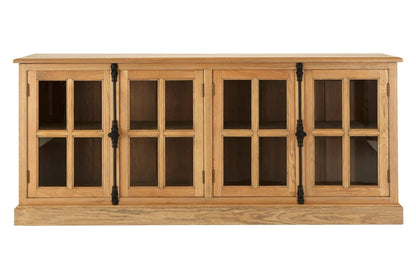 Cavendish Oak Wood Sideboard with Washed Grey Finish 
