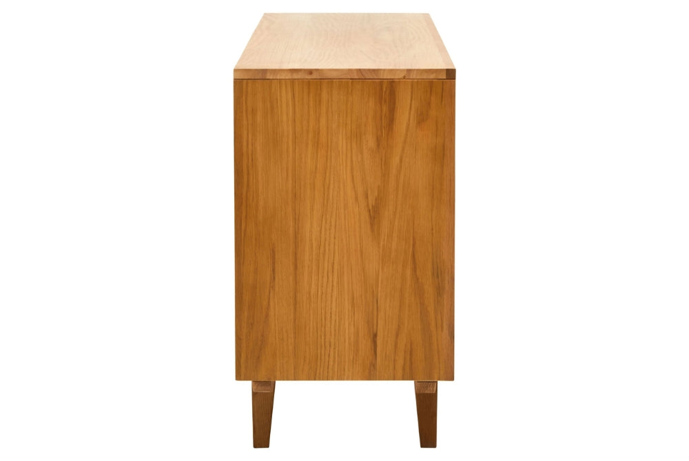 Cavendish Rattan and Oak Wood 4 Door Sideboard