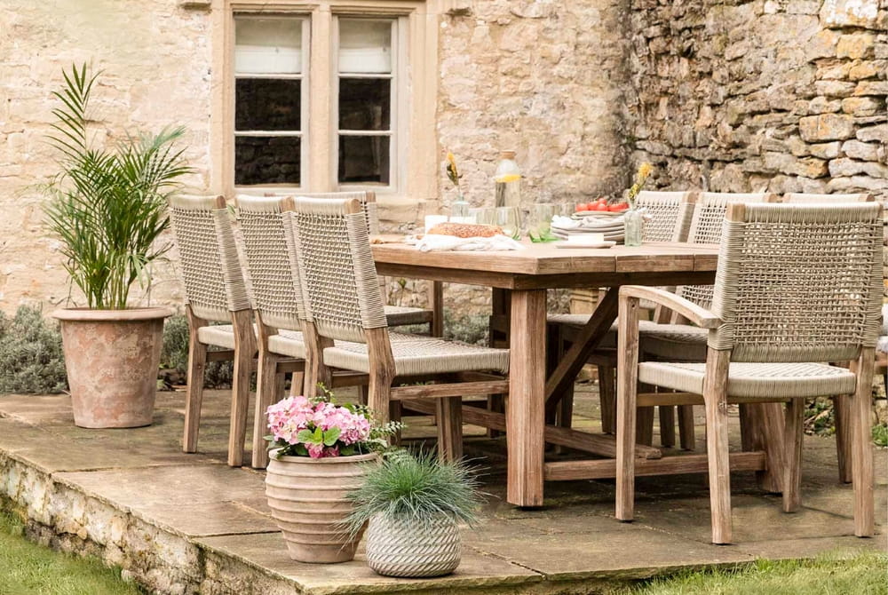 Chilford Solid Table & Dining Chair Set - Acacia Wood Natural (Large)