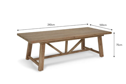 Chilford Solid Table & Dining Chair Set - Acacia Wood Natural (Large)