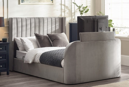 Clara Light Grey Ottoman TV Bed