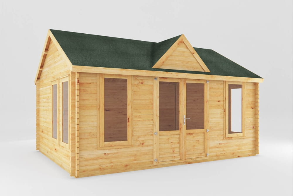 The Clock Tower Log Cabin 5.3m x 4m - 44mm Thickness
