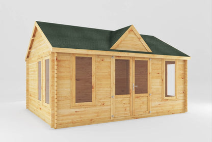 The Clock Tower Log Cabin 5.3m x 4m - 44mm Thickness