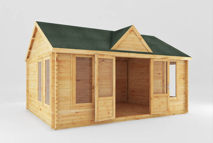 The Clock Tower Log Cabin 5.3m x 4m - 44mm Thickness