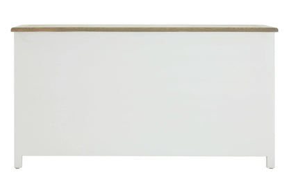 Como White Sideboard with Oak Wood Top