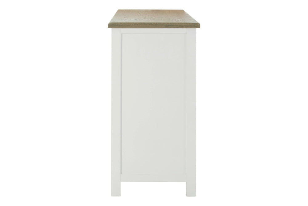 Como White Sideboard with Oak Wood Top