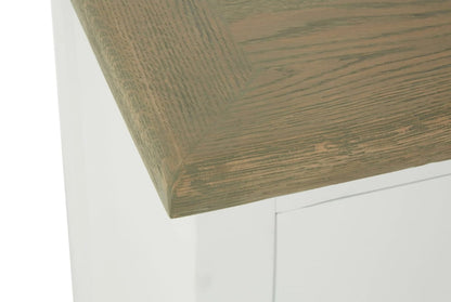 Como White Sideboard with Oak Wood Top