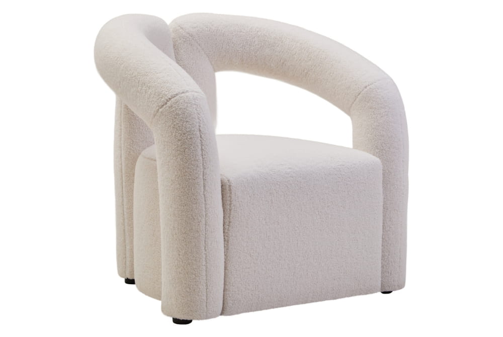Davina Ivory Boucle Effect Statement Chair