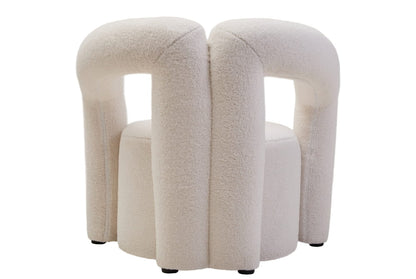 Davina Ivory Boucle Effect Statement Chair
