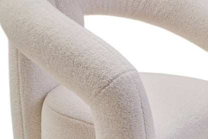 Davina Ivory Boucle Effect Statement Chair