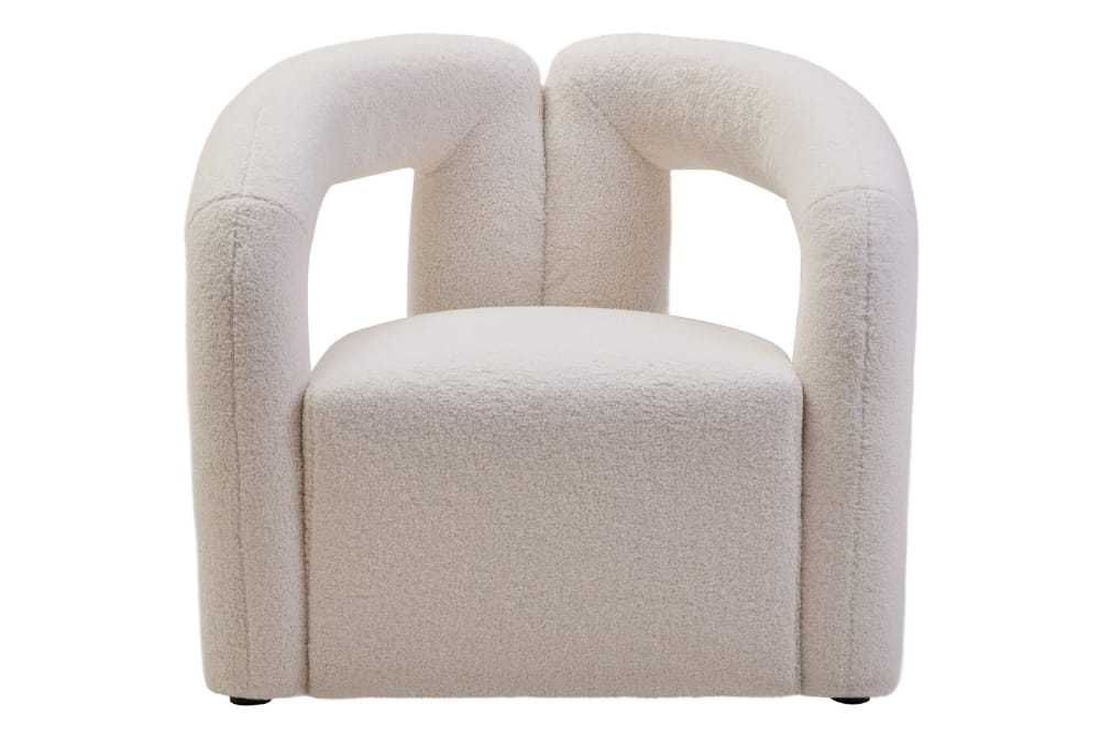 Davina Ivory Boucle Effect Statement Chair