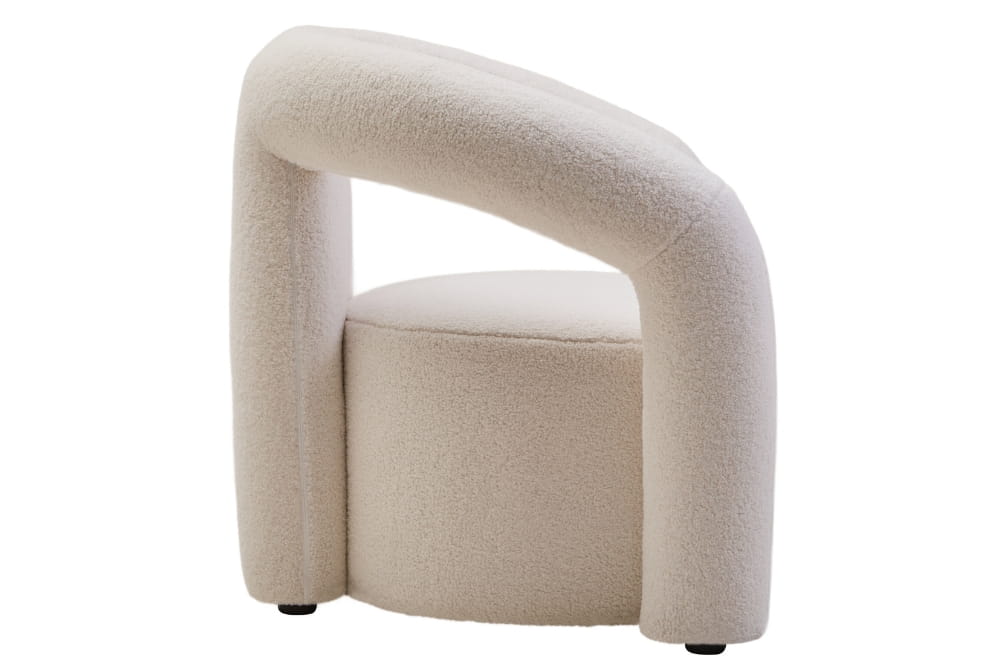 Davina Ivory Boucle Effect Statement Chair