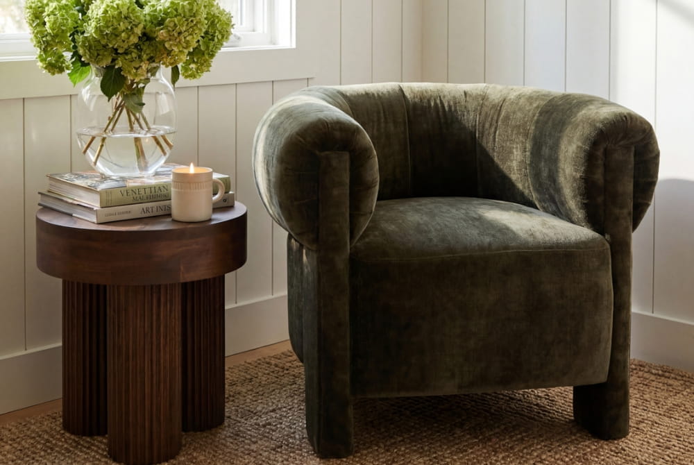 Drew Khaki Accent Chair