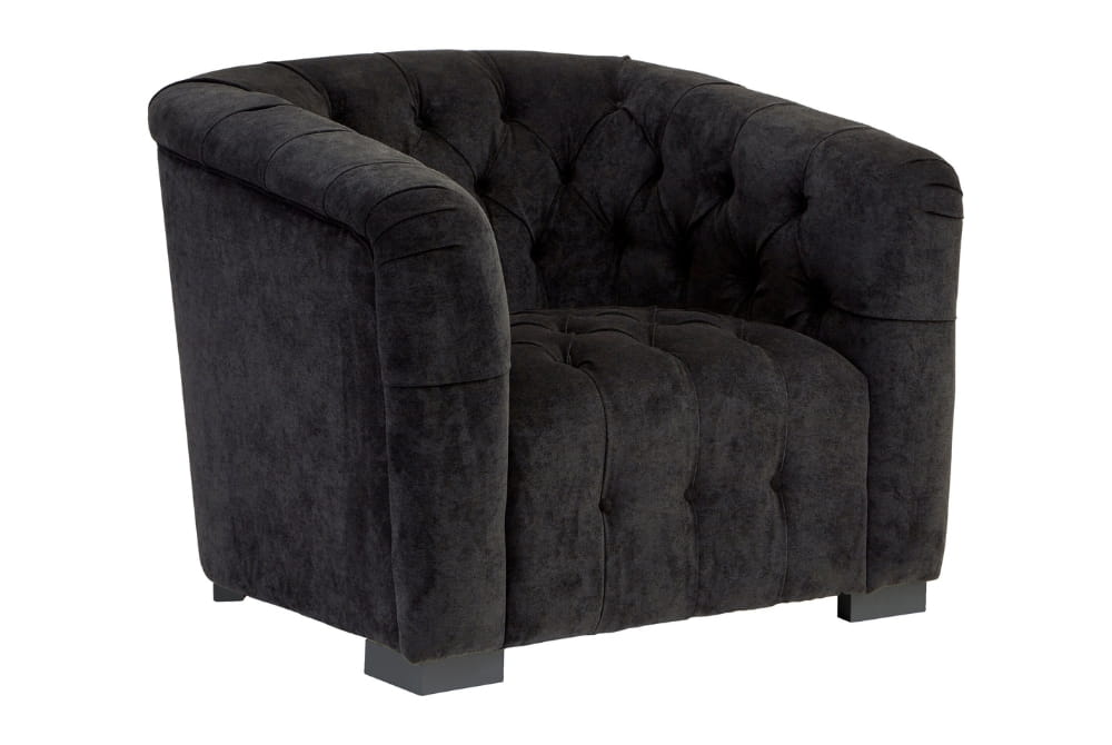 Fenton Black Fabric Armchair