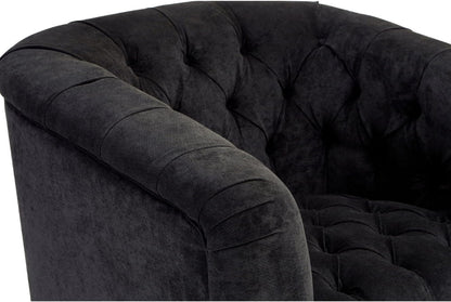 Fenton Black Fabric Armchair