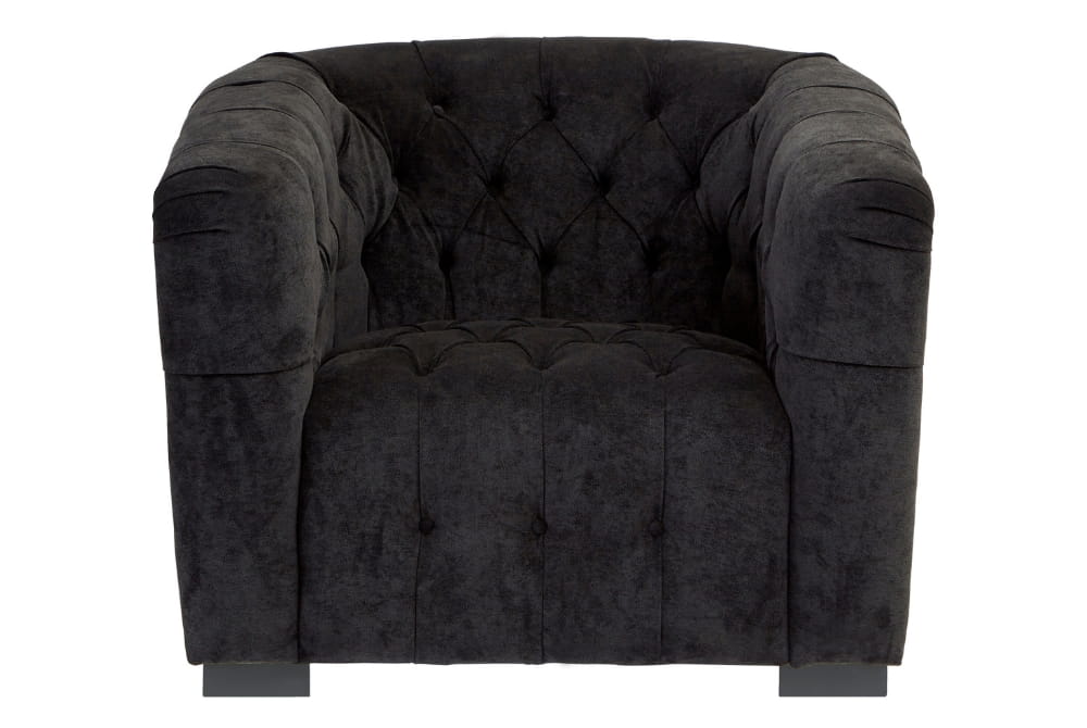 Fenton Black Fabric Armchair