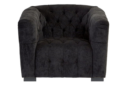 Fenton Black Fabric Armchair