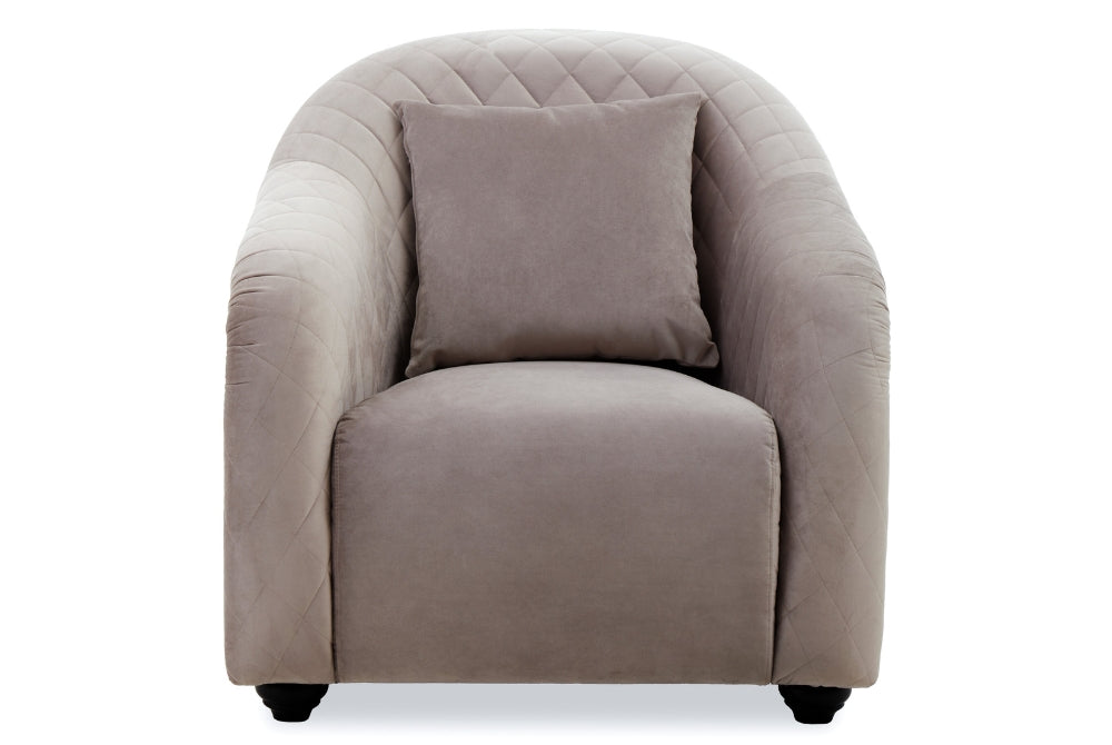 Fifi Grey Velvet  Armchair