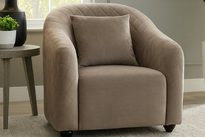 Fifi Grey Velvet  Armchair