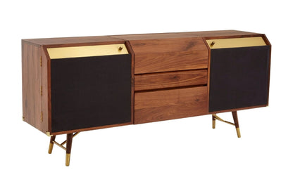 Florence Walnut Wood 2 Door and Drawers Sideboard