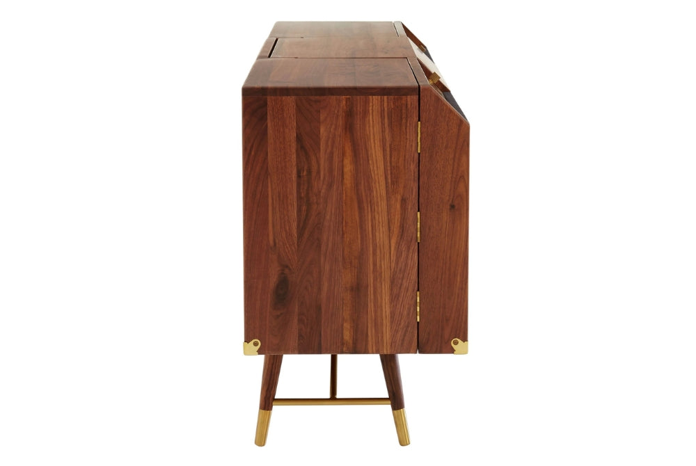 Florence Walnut Wood 2 Door and Drawers Sideboard