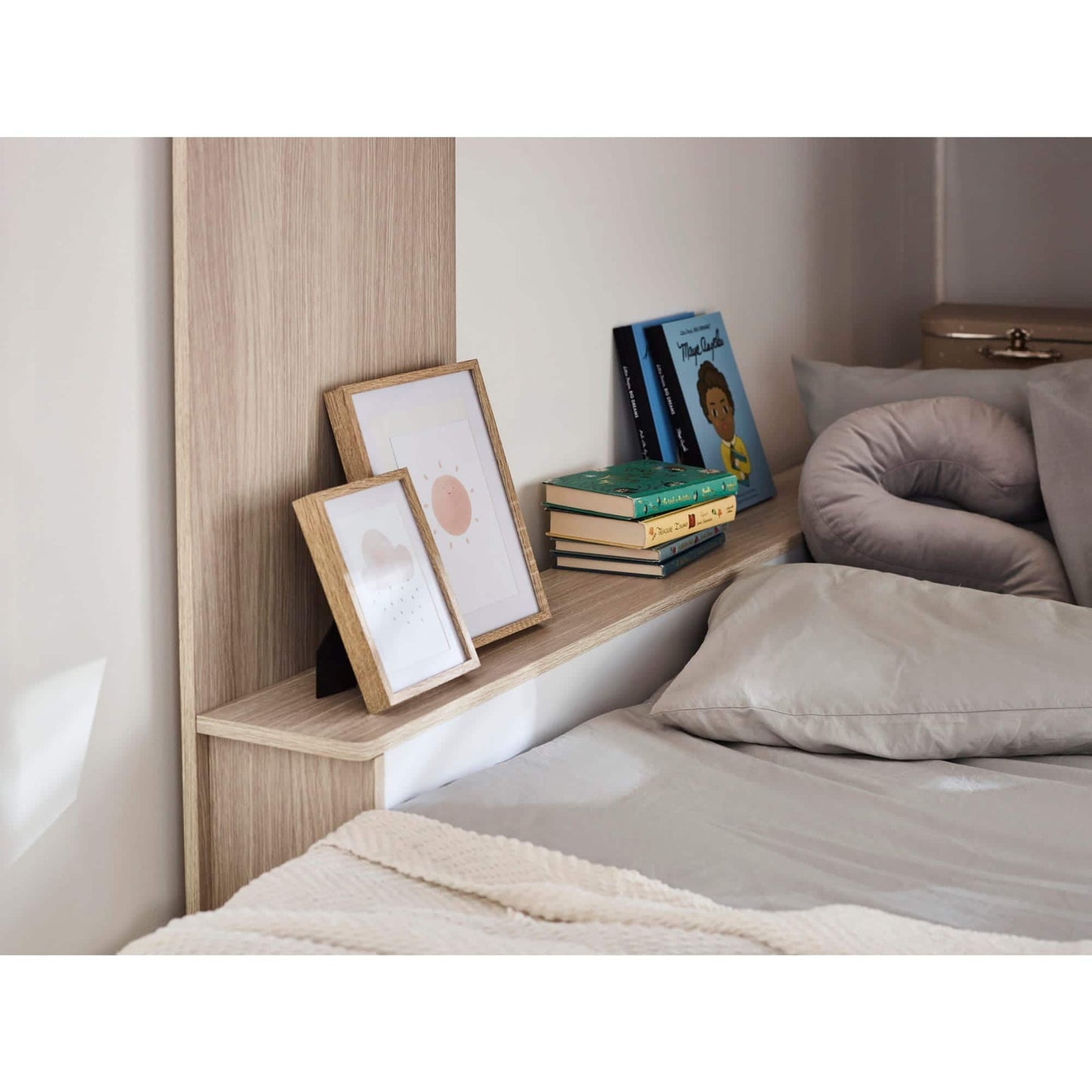 Horizon Bunk Bed - Woodgrain and White