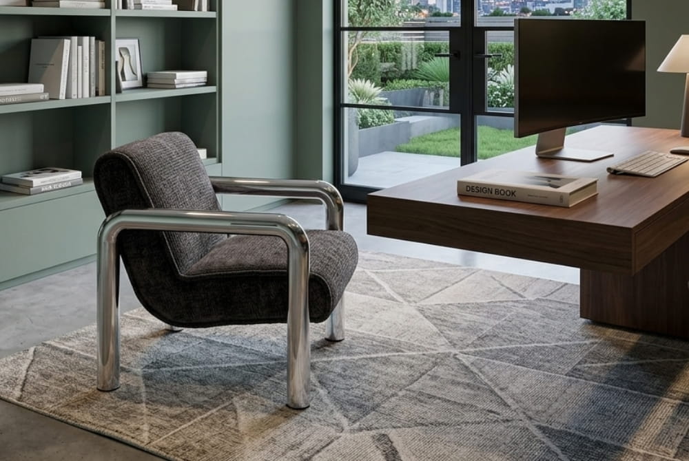 Haider Black Accent Chair