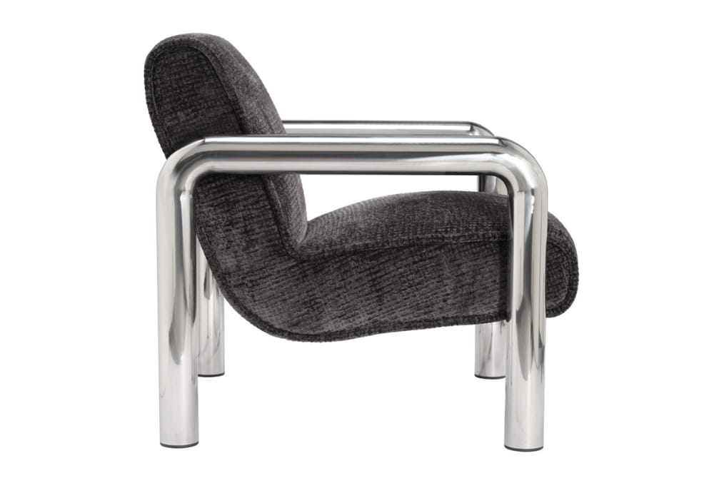 Haider Black Accent Chair