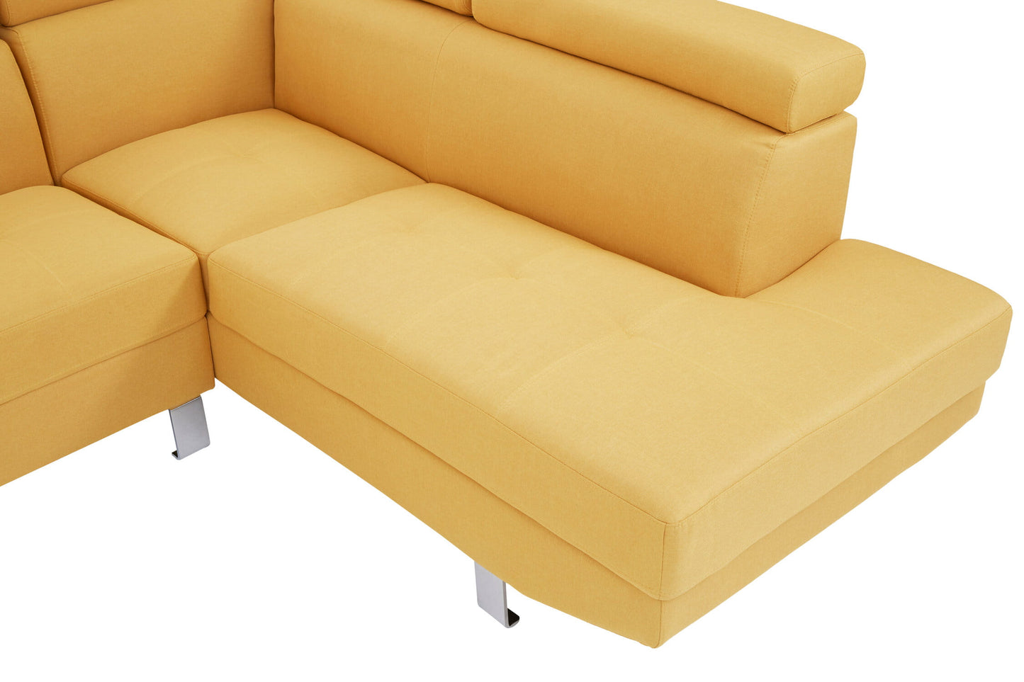 Hanover Ochre Linen Corner Sofa with Adjustable Headrests
