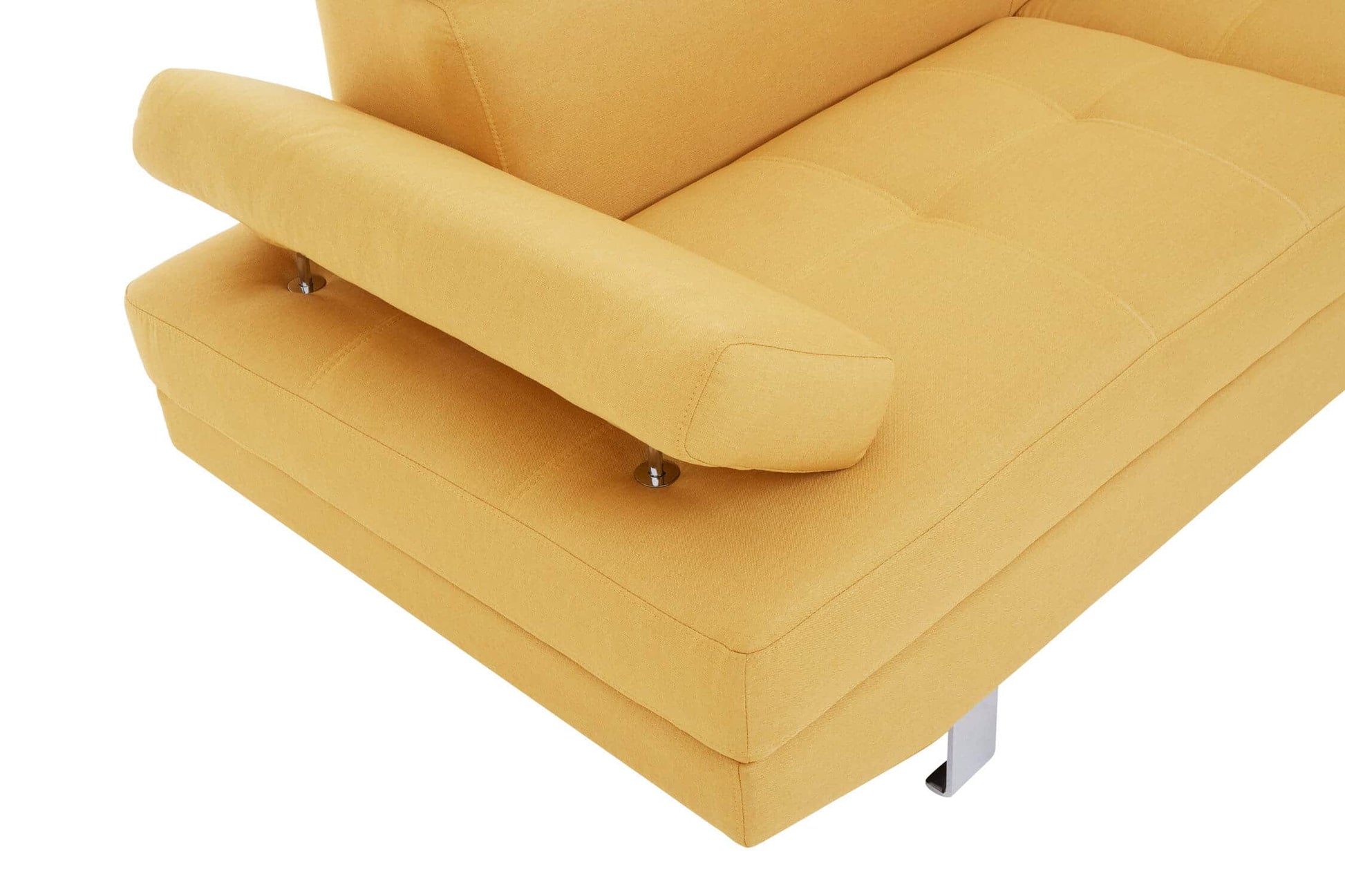 Hanover Ochre Linen Corner Sofa with Adjustable Headrests