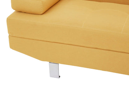 Hanover Ochre Linen Corner Sofa with Adjustable Headrests