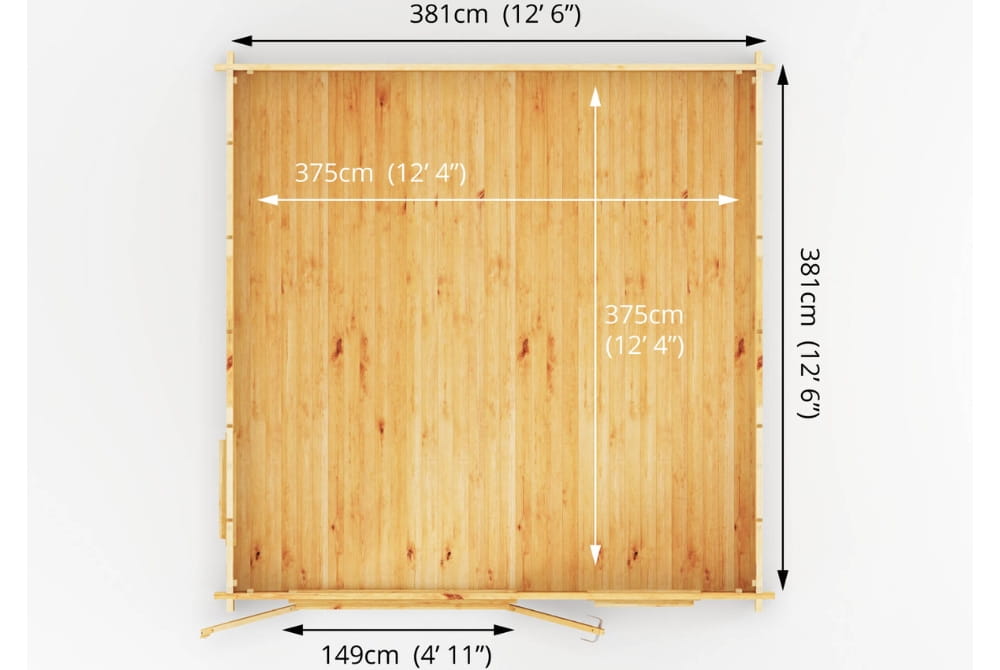 The Home Office Elite Log Cabin 4m x 4m