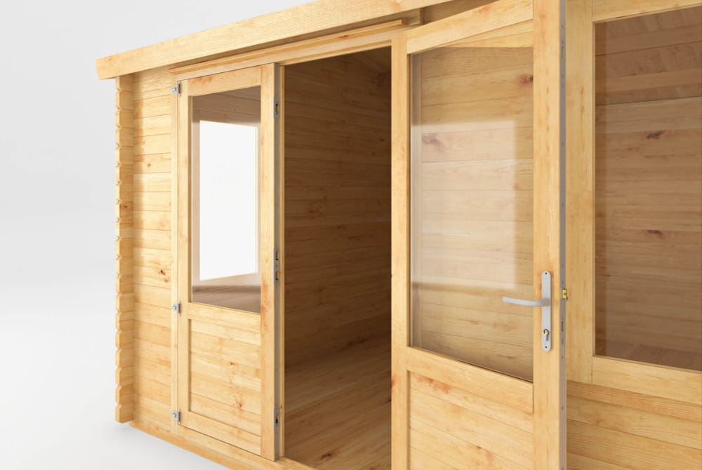The Home Office Elite Log Cabin 4m x 4m