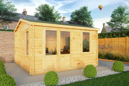 The Home Office Elite Log Cabin 4m x 4m