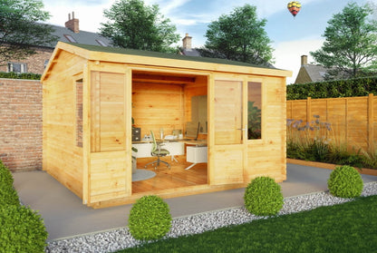 The Home Office Elite Log Cabin 4m x 4m