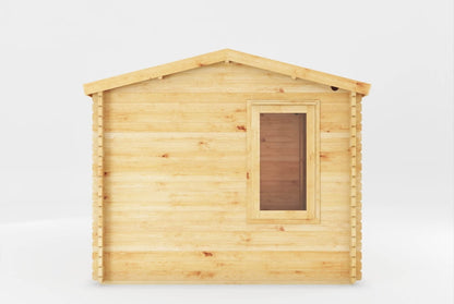 The Home Office Elite Log Cabin with Side Shed 4.1m x 3m