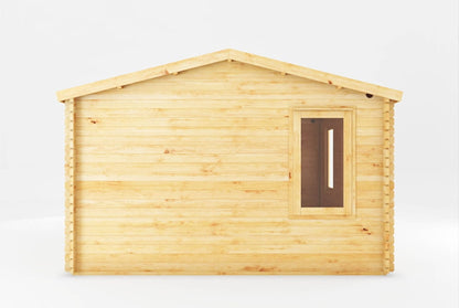 The Home Office Elite Log Cabin with Side Shed 5.1m x 4m
