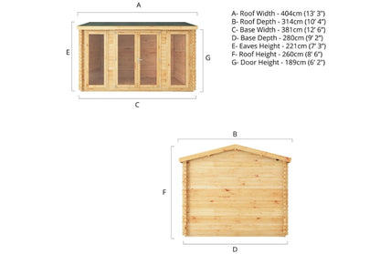 The Home Office Studio Log Cabin 4m x 3m