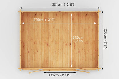 The Home Office Studio Log Cabin 4m x 3m