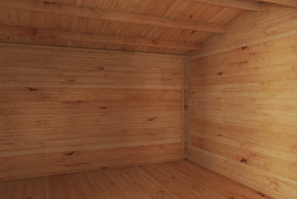 The Home Office Studio Log Cabin with Side Shed 6.1m x 4m