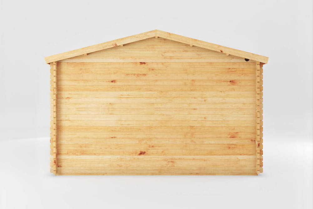 The Home Office Studio Log Cabin with Side Shed 6.1m x 4m